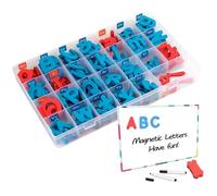 HoveeLuty Juego de 208 Letras magnéticas Suaves al Tacto con vocales Rojas y consonantes Azules. Juego de imanes educativos para Aprender ortografía y Vocabulario.