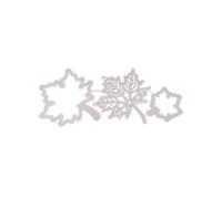 HoveeLuty Juego de 3 Troqueles metálicos de Hoja de Arce, Plantillas de Corte con Marco de Hoja de Flor para álbumes de Recortes, Repujado Decorativo, bolígrafos, Troqueles de Papel para Tarjetas.