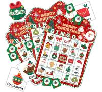 HoveeLuty Juego de 33 Juegos navideños para 24 Jugadores, Divertidos Juegos de Fiesta para niños y Adultos, Actividades navideñas para Fiestas Familiares, de Mesa navideños.