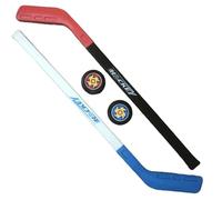 HoveeLuty Juego de Hockey para niños, Palo de Hockey de Entrenamiento para Suelo de Calle con 2 Pelotas para niños y niñas, para Interior y Exterior, Color Azul Rojo. Juego de para pequeños