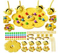 HoveeLuty Juego magnético para niños y familias, Juego de atrapa Abejas magnético, Tablero portátil con Varillas magnéticas para jardín, Picnic y Camping. de Diademas magnéticas.