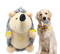 HoveeLuty Juguete de Erizo para Perros, no tóxico, con chirrido, con chirriador Incorporado, Peluche Interactivo para Perros, Ideal para pequeños y medianos, Color Negro.