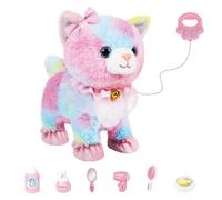 HoveeLuty Juguetes para Gatos para niños, interactivos, activados por Voz y Tacto, Furreal Pets con Correa de Control Remoto, Robot Gato Que Camina y Habla para niños niñas, Robot Gato Furreal Pets
