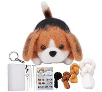 HoveeLuty Kit de fieltrado con Aguja, Kits de fieltrado con Aguja de Animales para Principiantes, Lindo Perro, Juego de Lana y Agujas para fieltrar con Instrucciones para proyectos de con