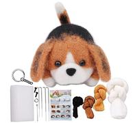 HoveeLuty Kit de fieltrado con Aguja, Kits de fieltrado con Aguja de Animales para Principiantes, Lindo Perro, Juego de Lana y Agujas para fieltrar con Instrucciones para proyectos de con
