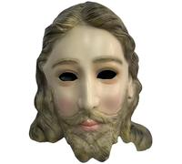 HoveeLuty Máscara de Jesús con barba y pelo largo, disfraz de Jesús, cara completa, tamaño libre, máscara de látex, divertida y realista, de Halloween para cosplay, juegos de rol, disfraces, mascar