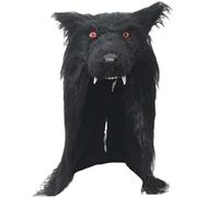 HoveeLuty Máscara de lobo de Halloween, máscara de hombre lobo aterradora realista, gótica de látex amigable con la piel, elástica de Halloween para disfraz de, carnaval, fiesta d