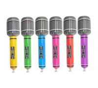 HoveeLuty Micrófono Inflable, 6 micrófonos inflables de PVC de 13 Pulgadas, Accesorios inflables para Fiestas temáticas de conciertos Musicales, Accesorios de micrófono, Instrumentos, micrófonos