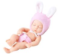 HoveeLuty Mini muñecas bebé de 18 cm, Lindas muñecas bebé con Ojos Cerrados, realistas, de Silicona Suave y tierna, para Dormir, con Ropa, Regalo para niños, Estilo 1.