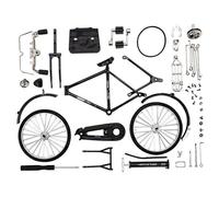 HoveeLuty Modelo de Bicicleta DIY a Escala, 51 Piezas 1:10, simulación Retro de aleación, Mini Bicicleta de Hierro con inflador y maletín, Adorno de Mesa, Miniatura.