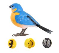 HoveeLuty Pájaro Robot, Juguete eléctrico de pájaro Cantor Que Canta y gorjea, Activado por Movimiento y Sonido, Funciona con Pilas, Lindos Juguetes interactivos para niños, Cantor Azul.