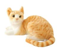 HoveeLuty Peluche de Gato, Realista, de Color Naranja Intenso, Suave y Esponjoso, Ideal para abrazar, Jugar y Dormir. Decoración de Gato de 30 cm.