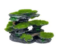 HoveeLuty Piedra con Vista al Acuario, 17 x 6 x 11, 4 cm, escondite de Musgo, decoración de Acuario de Resina Sumergible, Accesorios para acuarios, decoración de acuarios, Adornos para