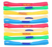 HoveeLuty Pulsera de tirachinas sin Marco, 10 Unidades, Bandas elásticas Planas de Repuesto, portátiles, cortables, con Funda de Microfibra, Tubo de Goma silencioso para tirachinas de Caza, de c