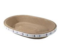 HoveeLuty Rascador Redondo de cartón para Gatos, Resistente al Desgaste, de Papel Corrugado, 43 x 26 x 8, 9 cm, Protector de sofá pequeño para Gatos, rascador para de Interior.