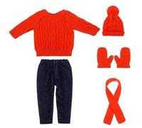 HoveeLuty Ropa y Accesorios para muñecas navideñas de 18 Pulgadas. Ropa de Invierno para muñecas de 18 Pulgadas. Incluye suéteres, Pantalones, Gorro, Guantes, Bufanda, sin Zapatos.