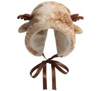 HoveeLuty Sombrero de Ciervo, Lindo Sombrero Kawaii, Gorros de Alce, Sombreros Kawaii, artículos de Therian, Accesorios navideños Y2k, Peludo, Ropa de Therian