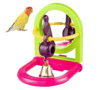 HoveeLuty Soporte para pájaros con Espejo para Jaula Espejo para pájaros con Campana Juguete Interactivo de Inteligencia para pájaros Regalos para periquitos periquitos cacatúas Espejo para pájaros