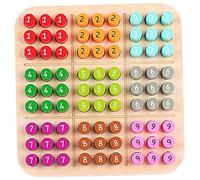 HoveeLuty Sudoku para niños, Tablero de Sudoku de Colores de 5.9 Pulgadas, Juegos de Mesa educativos de Madera para el hogar, Tablero de de Viaje, Juegos de Mesa de Madera,