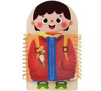 HoveeLuty Tablas para Aprender a Vestir, práctica educativa para Atar Zapatos para niños, aprende a abrochar, abrochar, Cerrar y, Juguetes Montessori Multicapa para niños en Edad Preescolar de 3