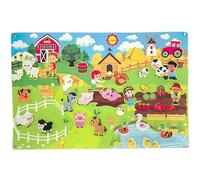 HoveeLuty Tablero de Fieltro para Cuentos, Tablero de Fieltro de Animales de Granja de 41 x 30 Pulgadas para niños pequeños, Actividades de Aprendizaje temprano para Pared, Interactivo de p