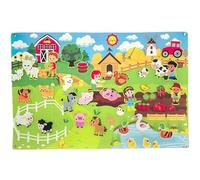 HoveeLuty Tablero de Fieltro para Cuentos, Tablero de Fieltro de Animales de Granja de 41 x 30 Pulgadas para niños pequeños, Actividades de Aprendizaje temprano para Pared, Interactivo de p