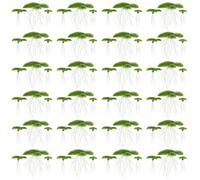 HoveeLuty Weed72 plantas de estanque de plástico con hojas y raíces, plantas flotantes de acuario para interiores y exteriores