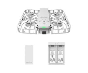 HOVERAir X1 Dron con Cámara, Drone de Bolsillo con Video HDR, Despegue de la Palma, Rutas de Vuelo Inteligentes, Modo Sígueme, Mini Dron con Control Manos Libres, Blanco (Combo)