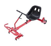 Hoverboard con asiento, asiento de karting ajustable con volante para scooters eléctricos, hasta 100 kg, asiento para equilibrio de 2 ruedas de 6,5 a 10 pulgadas (rojo)