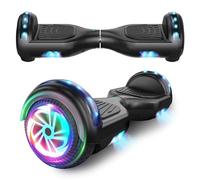 Hoverboard de 6,5 pulgadas con altavoz Bluetooth, scooter autoequilibrado, motor con luces de colores y luces LED