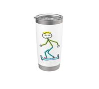 Hoverboard Stickman Vaso térmico de acero inoxidable de doble pared