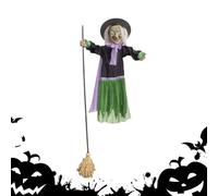Hovering Witch Prop, Halloween Flying Witch, Home Seasonal Decor, Sound and Touch Sensor Animated Festive Decor Props for Patio Garden Activities Gathering Party Outdoor Festival