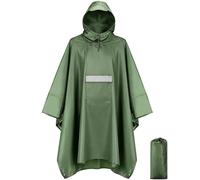 HOVIN Poncho Impermeable Hombre Mujer, Chubasquero con Mangas | Capa Impermeable Ligera con Capucha,Plegable y Cómoda para Camping,Senderismo,Ciclismo y Actividades al Aire Libre