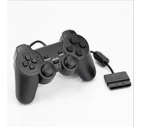 Hovlian 2 Pack PS2 Wired Controller,Double Shock Gamepad Compatible with PS2 Controller (Black)