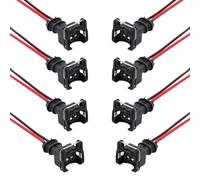 Hovom 8 conectores de inyector de combustible para automóvil, enchufe de inyector con arnés de cableado extendido, carcasa impermeable y enchufe de núcleo de cobre, enchufe EV1 OBD1, accesorios de