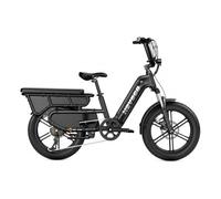HOVSCO HovCart bicicleta eléctrica de carga 20", 720 Wh, Negro | Sensor de par, cuadro de aluminio, batería extraíble de 720 Wh y frenos hidráulicos para tus trayectos diarios