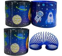 HOVUK 3 juguetes iridiscentes de primavera para niños | 15 cm de muelles flexibles metálicos para niños y niñas - rellenos de bolsas de fiesta para niños a partir de 3 años