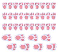 HOVUK 30 huellas de pies de conejo de Pascua, patas de conejo grandes, huellas de conejo de caza de huevos, accesorios y juegos de caza de huevos de Pascua, huellas de conejo, tamaño: 20 cm