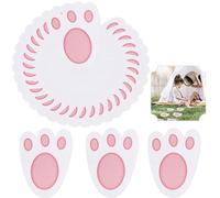 HOVUK® 60 huellas de conejo de Pascua, juego de fiesta de Pascua, pies de conejo para niños, ideal para caza del tesoro y caza de huevos de Pascua, tamaño: 11 cm