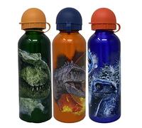 HOVUK Botella de agua de aluminio para niños de 500 ml, 1 botella de agua deportiva de Jurassic-World con boquilla de seguridad para picnic escolar a partir de 3 años