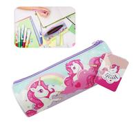 HOVUK Estuche cilíndrico de 22 cm, Fundas con diferentes personajes impresos para niños y niñas, Unicornio (Eres especial), 22cm