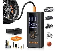 HOVVIDA Inflador Ruedas Coche, Compresor Aire Portatil, Batería de 7800 mAh, 12 V DC, 10,3 Bar, 40 L/min, Inflado Rápido, Hinchador Ruedas Coche para MPV, SUV, Coche, Motocicleta, Bicicleta, Pelota
