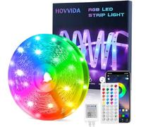 HOVVIDA Tira LED 15M, 1x15M, 30 LED/Metro, 24V RGB Luces 450 LED, APP y Mando a distancia, Modo de Música, LED para Habitación, Sala, Cocina, Dormitorio, Bar, Fiesta