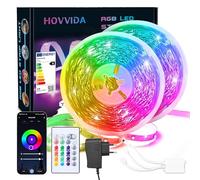 HOVVIDA Tira LED 20M WiFi, Compatible con Alexa y Google Home, 30 LED/Metro, 2x10M, 24V RGB Luces 600 LED, APP y Mando a distancia, Modo de Música, para Habitación, Sala, Cocina, Dormitorio
