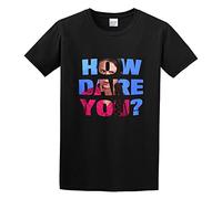 How Dare You Greta Thunberg Tri-Blend Unisex 100% Cotton Short-Sleeve T-Shirts Black M