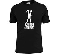 How Did I Get Here Talking Heads Inspired Rock Byrne Plain T-Tshirts Camisetas y Tops Mens Black Tees Unisex Tshirts Camisetas y Tops(Medium)