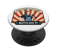 How Hard Can It Boys Do It, gráfico retro feminista PopSockets PopGrip Adhesivo