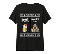 How it Started How It's Going Ugly Christmas Sweater Beer Camiseta Premium