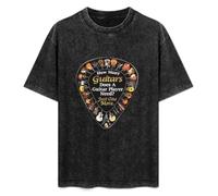 How Many Guitars Does a Guitar Player Need Just One More Unisex T-Shirt Printed tee Graphic Top Men Black Shirt XXL