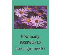How many PASSWORDS does 1 girl need?? Book: Easy password tracker with journal pages (WIDE ruled)